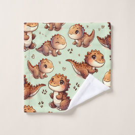 Niedliches Dinosaurier-Kinderzimmer Waschlappen