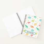 Niedliches Dinosaurier-Muster - benutzerdefinierba Notizblock (Innenseite)