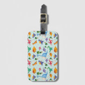 Niedliches Dinosaurier-Muster Gepäckanhänger (Vorderseite Vertikal)