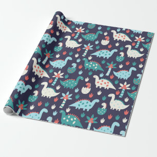 Niedliches Dinosaurier-Muster Geschenkpapier