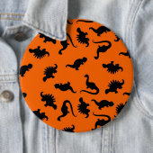 Niedliches Dinosaurier-Muster in Orange Button (Beispiel)