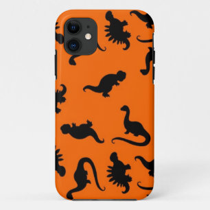 Niedliches Dinosaurier-Muster in Orange Case-Mate iPhone Hülle