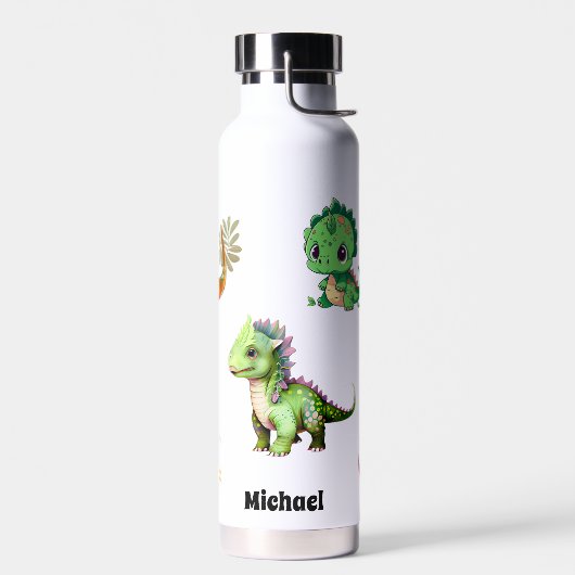 Niedliches Dinosaurier Muster Kids Personalisierte Trinkflasche (Links)