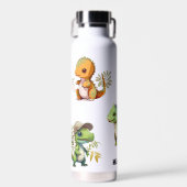 Niedliches Dinosaurier Muster Kids Personalisierte Trinkflasche (Vorne)