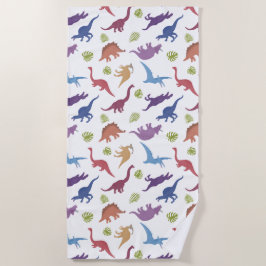 Niedliches Dinosaurier-Muster, Kinderino Strandtuch