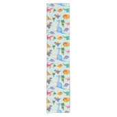 Niedliches Dinosaurier-Muster Kurzer Tischläufer (Vorderseite)