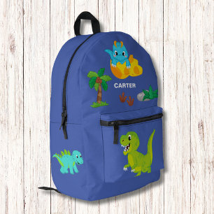 Niedliches Dinosaurier-Muster Monogramm Bedruckter Rucksack