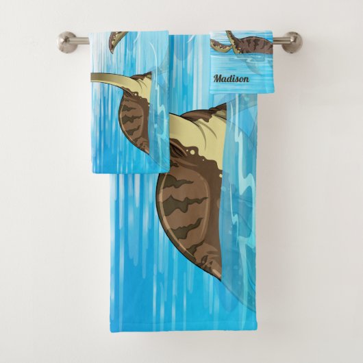 Niedliches Dinosaurier-Name-Tuch-Set Badhandtuch Set (Insitu)