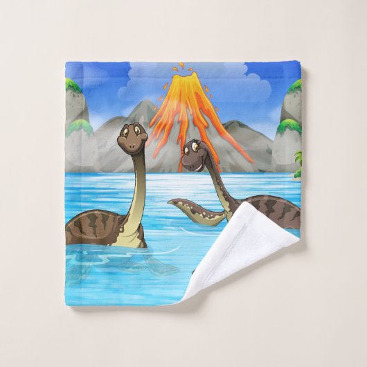 Niedliches Dinosaurier-Name-Tuch-Set Badhandtuch Set (Waschlappen)