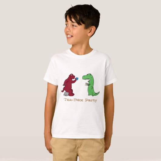 Niedliches Dinosaurier Shirt, Punny Tea-Rex Teelie T-Shirt (Vorne ganz)