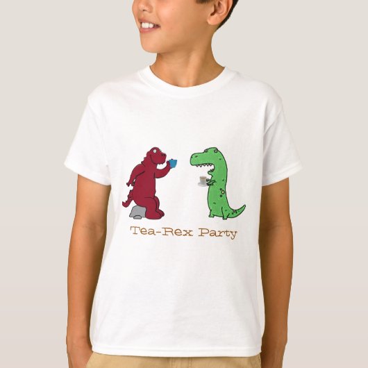 Niedliches Dinosaurier Shirt, Punny Tea-Rex Teelie T-Shirt (Vorderseite)
