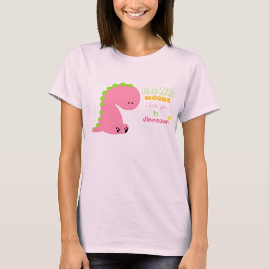 niedliches Dinosaurier-Shirt T-Shirt (Vorderseite)