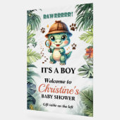 Niedliches Dinosaurier Thema Kinderdusche Schaumbr Acrylschild (Winkel)