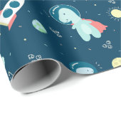 Niedliches Dinosaurier-Wrapping-Papier Geschenkpapier (Rolleneckpunkt)