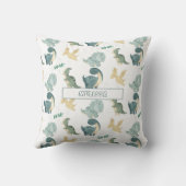 Niedliches Dinosauriermuster Kissen (Rückseite)