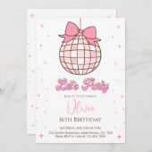 Niedliches Diskothek-Ball | Birthday Party Einladung (Vorne/Hinten)