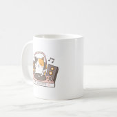 Niedliches DJ verkratzen Kaffeetasse (Vorderseite Links)