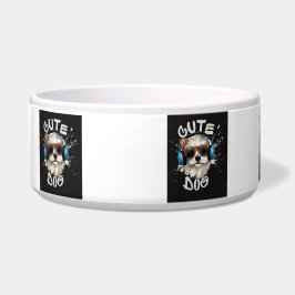 NIEDLICHES DOG-BILD, Keramik Pet Bowl, Napf