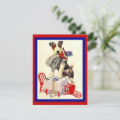 NIEDLICHES DOG & DOLL TEA PARTY INVITE ~ EZ2CUSTOM EINLADUNG (Stehend Vorderseite)