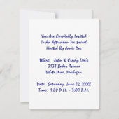 NIEDLICHES DOG & DOLL TEA PARTY INVITE ~ EZ2CUSTOM EINLADUNG (Rückseite)