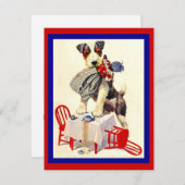 NIEDLICHES DOG & DOLL TEA PARTY INVITE ~ EZ2CUSTOM EINLADUNG (Vorne/Hinten)