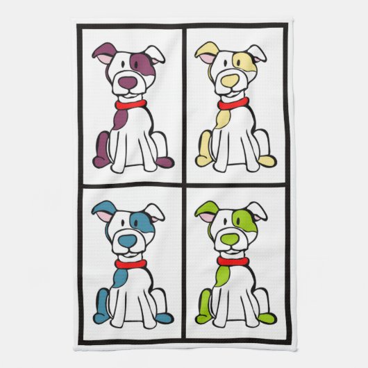 Niedliches Dog - Handtuch - Pitbull (Vertikal)