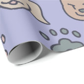 Niedliches Dog-Muster Geschenkpapier (Rolleneckpunkt)