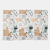 Niedliches Dog-Muster Geschirrtuch (Horizontal)