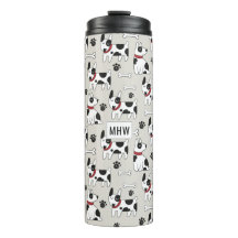Niedliches Dog Muster, kundenspezifisch monogramm