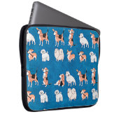 Niedliches Dog-Muster Laptopschutzhülle (Vorne Rechts)