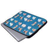 Niedliches Dog-Muster Laptopschutzhülle (Vorne Knopf)