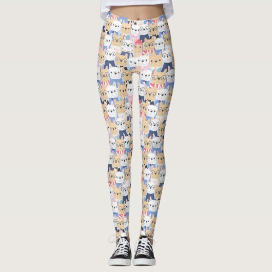 Niedliches Dog-Muster Leggings (Vorderseite)