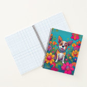 "Niedliches Dog-Notebook mit Rose - Einzigartiges Notizblock (Innenseite)