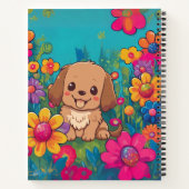 "Niedliches Dog-Notebook mit Rose - Einzigartiges Notizblock (Rückseite)