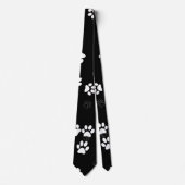 Niedliches Dog Paw Muster Krawatte (Vorderseite)