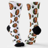 Niedliches Dog-Pet-Foto mit Druckmuster Socken (Gewinkelt)