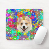 Niedliches Dog Picture Paw Druckmuster Mousepad (Mit Mouse)