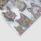 Niedliches Dog- und Katzen-Sortimentpapier Seidenpapier (Ausschnitt)