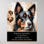Niedliches Dog Watercolor Poster (Vorne)