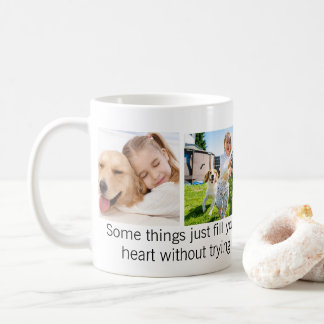 Niedliches Dog-Zitat für Haustiere 4 FotoCollage Kaffeetasse