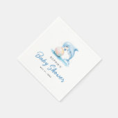 Niedliches Dolphin Baby Dusche Party Minimalistisc Serviette (Ecke)