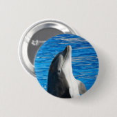 Niedliches Dolphin Beach Peace Liebe Party Zielort Button (Vorne & Hinten)