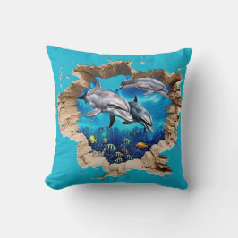 Niedliches Dolphin-Design - Geschenk für Kinder un Kissen
