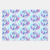 Niedliches Dolphin Sea Creature Muster Geschenkpapier Set (Vorderseite)