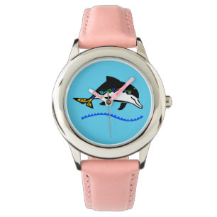 Niedliches DOLPHIN - Wildtiere - Natur - Blau Armbanduhr