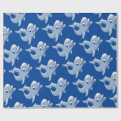 Niedliches Dolphin Wrapping Paper Geschenkpapier (Flach)