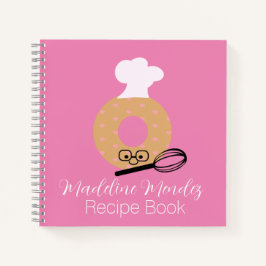Niedliches Donut Baker Rezept Kids-Notebook Notizblock