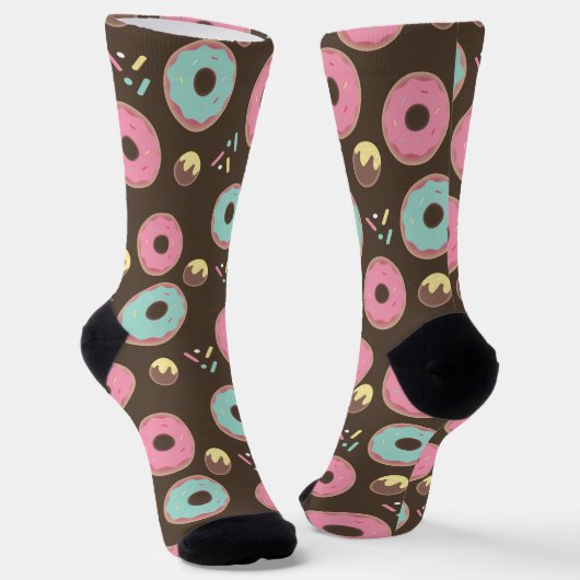 Niedliches Donut Cakepops Sprinkles Muster Socken (Gewinkelt)