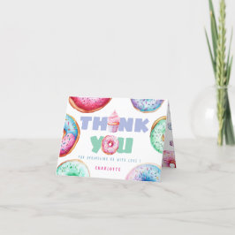 Niedliches Donut Custom Message Kindergeburtstag G Dankeskarte