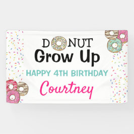 Niedliches Donut Groove Kindergeburtstag Party Banner
